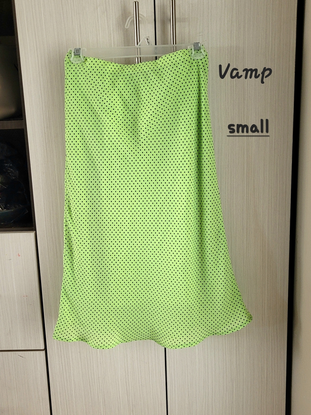 Small Green Polka Dot Midi Skirt